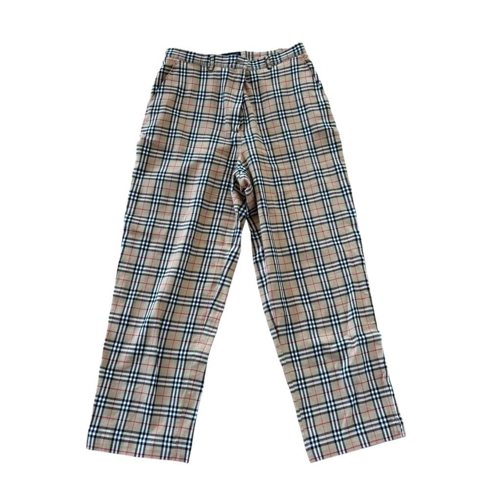Burberry Beige Check Cotton GOLF Chinos women authentic